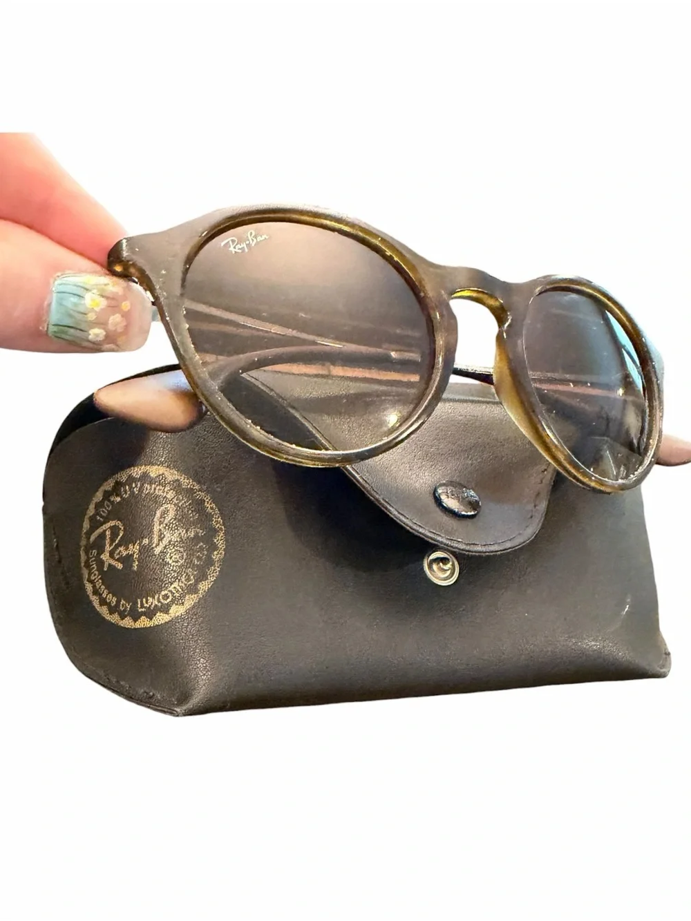 RAY-BAN Sunglasses RB 4243 865/13 49-20 Brown Rubber Frames Brown Gradient